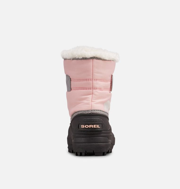 Kids Snow Boots Pink/Black - Sorel Childrens Commander™ - 157-BKGDRP